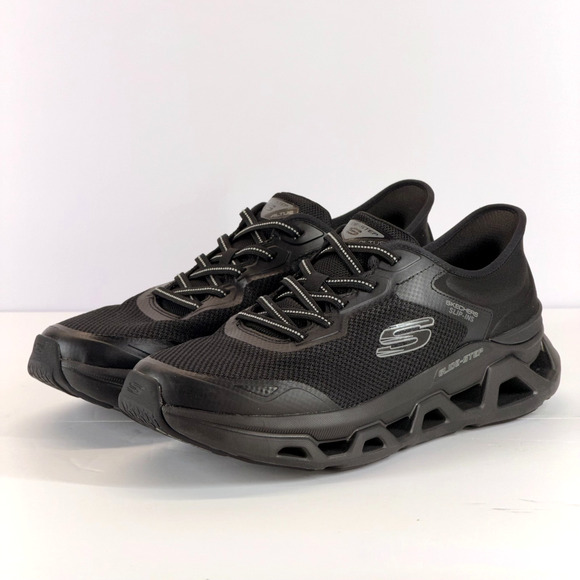 Skechers Slip Ins Men Size 10 Black Glide Step Altus Wide Fit Hands Free Walking - Picture 1 of 11
